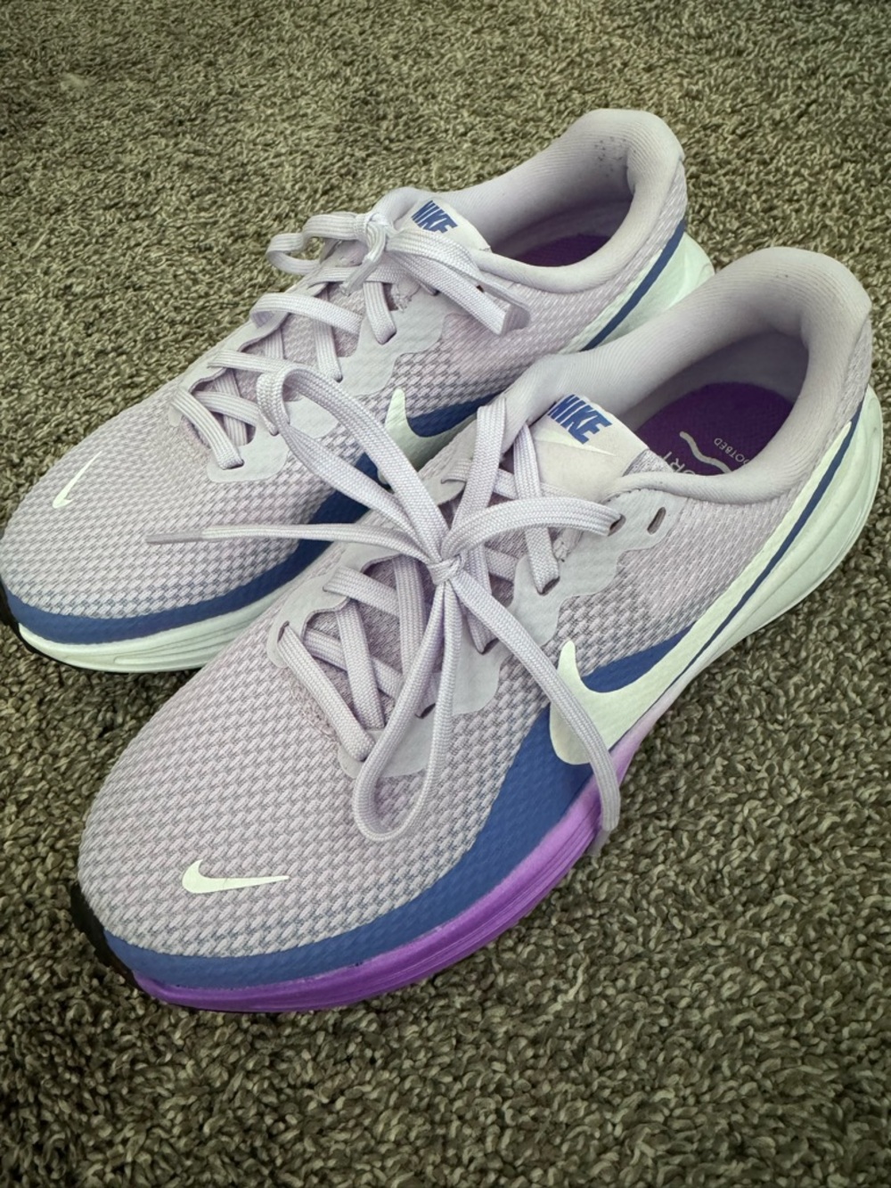 Nike Women’s Lavender and Blue Athletic Running Shoes